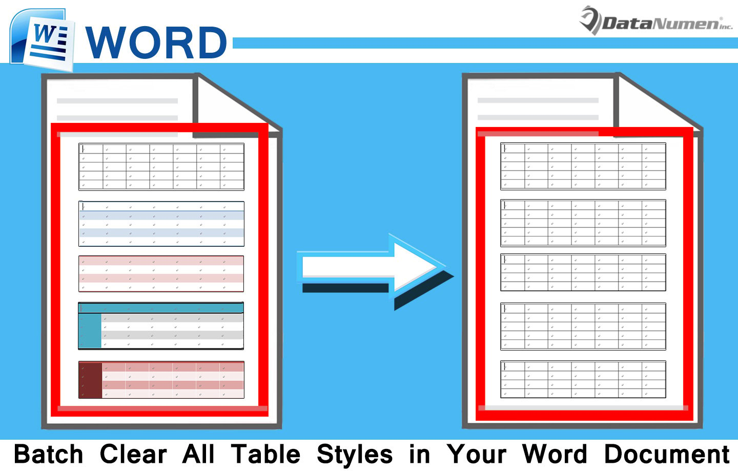Batch Clear All Table Styles in Your Word Document