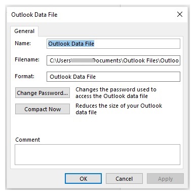 Compact Outlook Data File