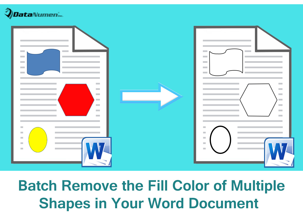 Batch Remove the Fill Color of Multiple Shapes in Your Word Document