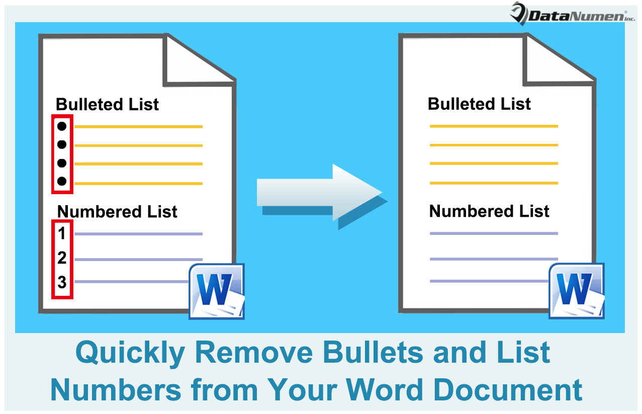 Remove Bullets and List Numbers from Your Word Document
