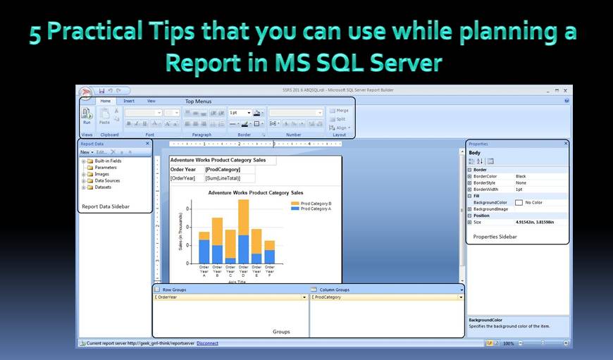 5 SQL Server报表规划技巧