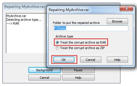 WinRAR修复RAR文件